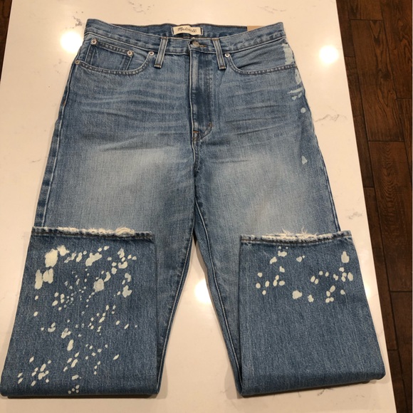 NWT Madewell The Dadjean Denim Jeans Bleached Edition size 27 - Picture 15 of 16
